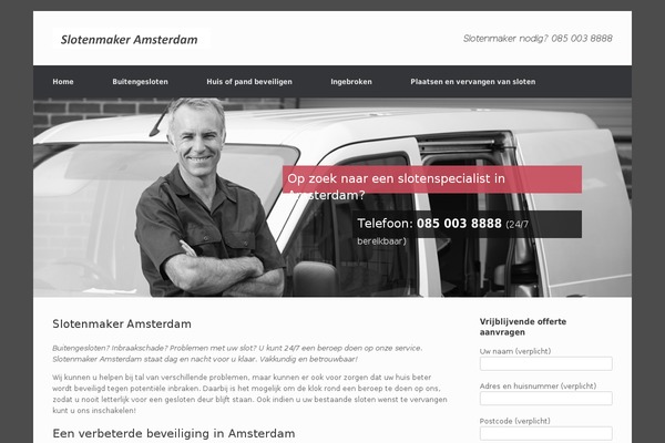 Vantage theme site design template sample