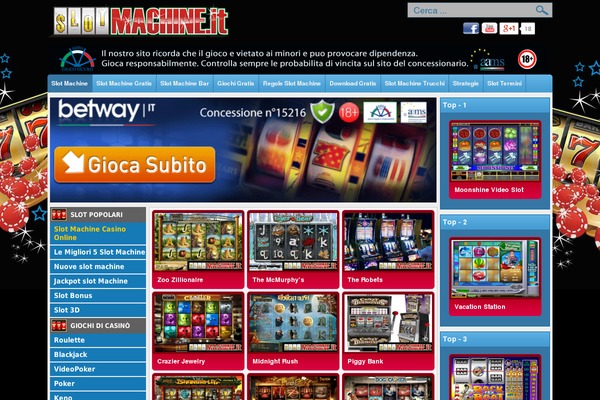 slotmachine.it site used Slot