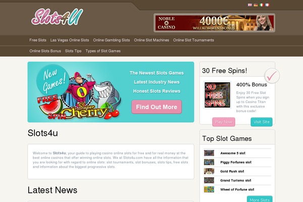 slots4u.com site used Slots4u