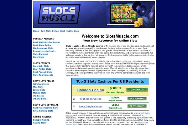 slotsmuscle.com site used Blankleftsidebar