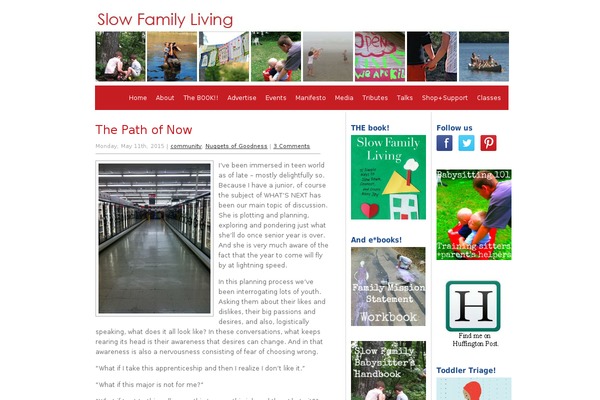 slowfamilyliving.com site used Gadget Story