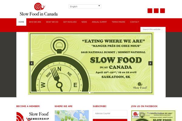 slowfood.ca site used Slowfood