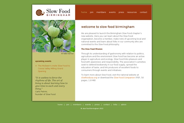 slowfoodbirmingham.com site used Slowfood