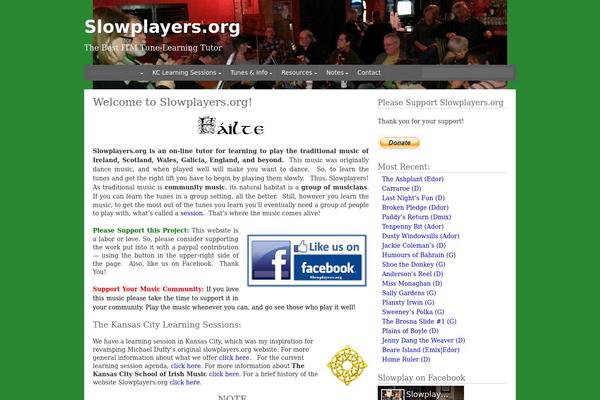slowplayers.org site used Curation