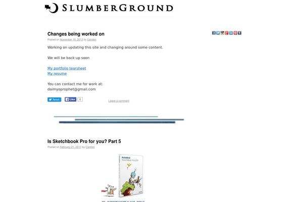 slumberground.com site used Sgtheme