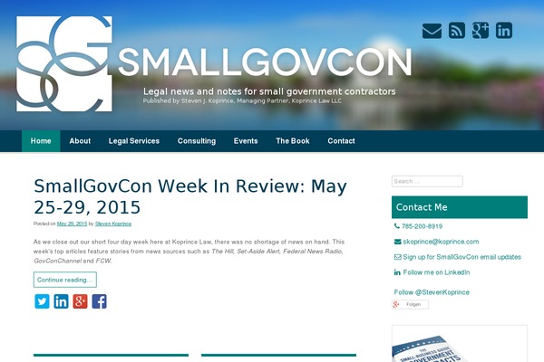 smallgovcon.com site used Koprince