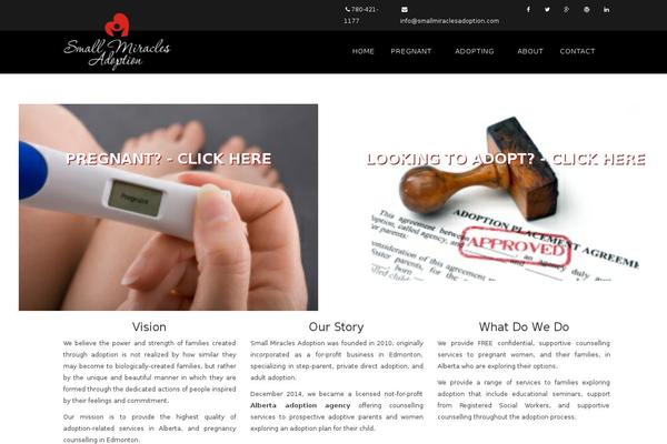 smallmiraclesadoption.com site used Smatheme