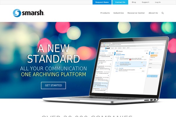 smarsh.com site used Smarsh