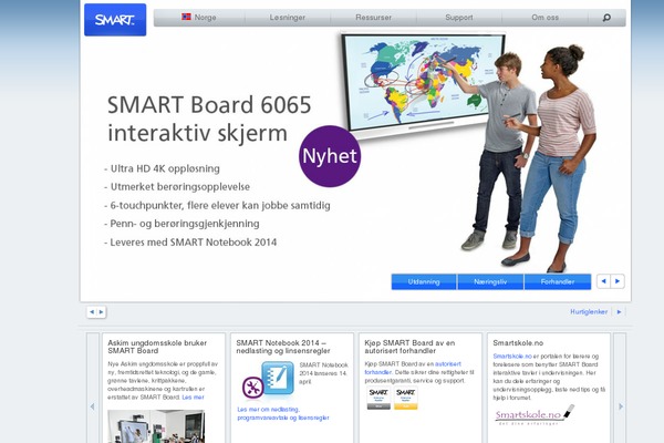 smartboard.no site used Interactive_norway