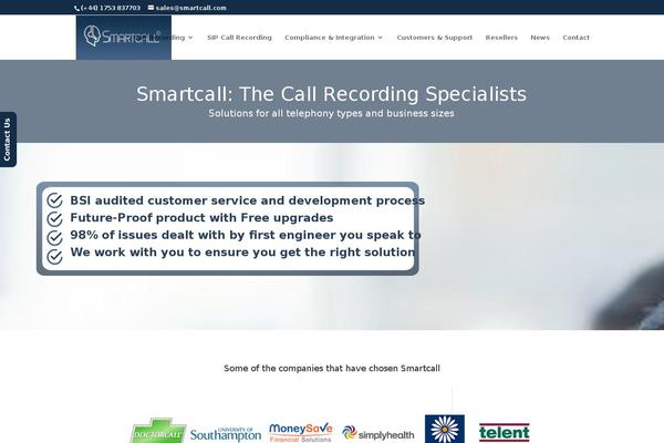 smartcall.com site used Divi-new