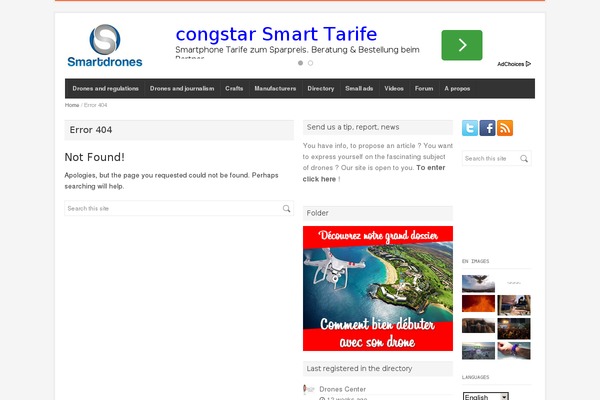 smartdrones.fr site used Newspaper