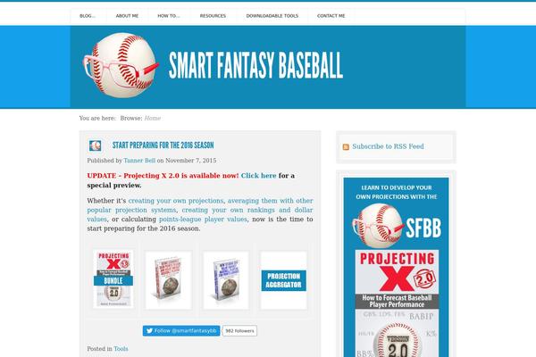 smartfantasybaseball.com site used Live-wire-child-theme