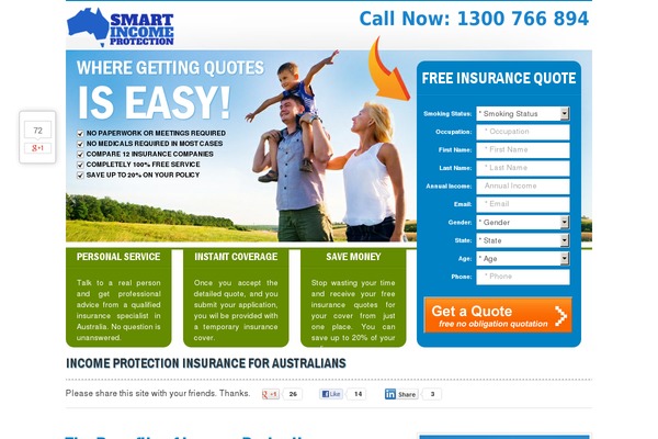 smartincomeprotection.com.au site used Smartincomeprotection