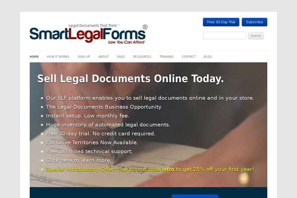 smartlegalforms.com site used Slf