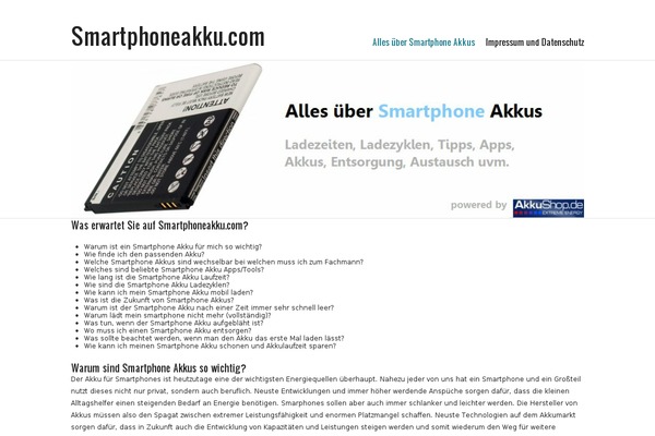 smartphoneakku.com site used Modular