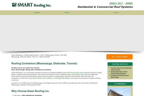 smartroofing.ca site used Winterfell