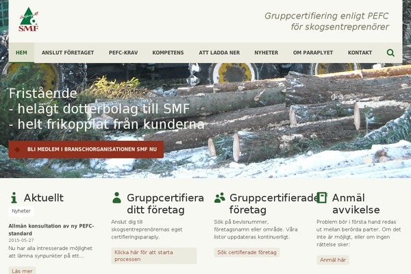 smfcert.se site used Skogsentreprenorerna