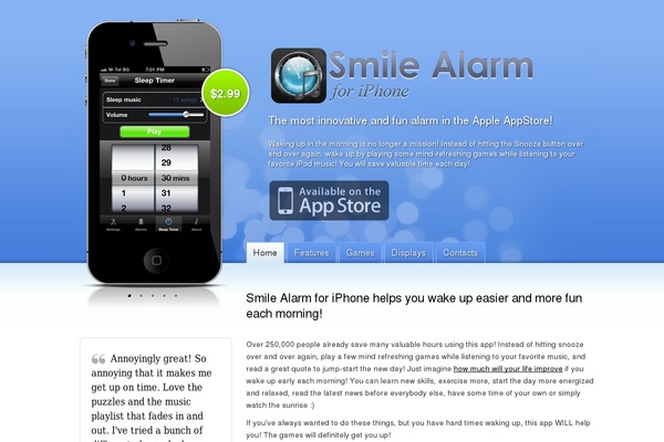 Iphone App theme site design template sample