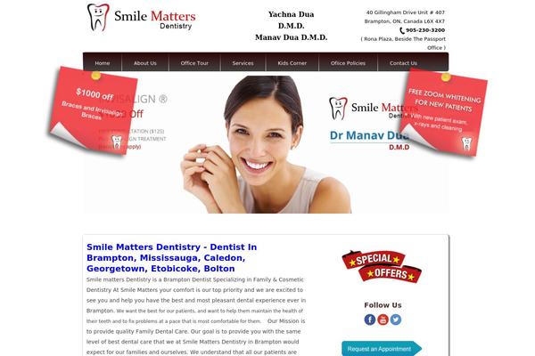 smilematters.ca site used Smilematters