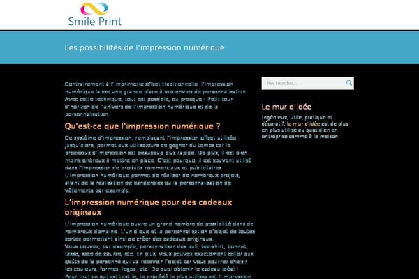 smileprint.fr site used Etendard