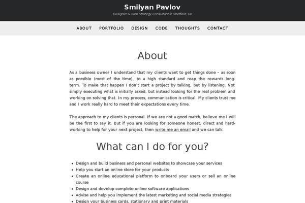 smilyanp.com site used Syntax-child