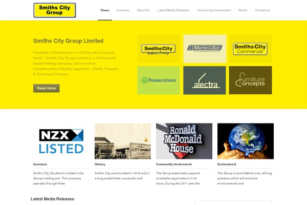 smithscitygroup.co.nz site used Incredible Wp