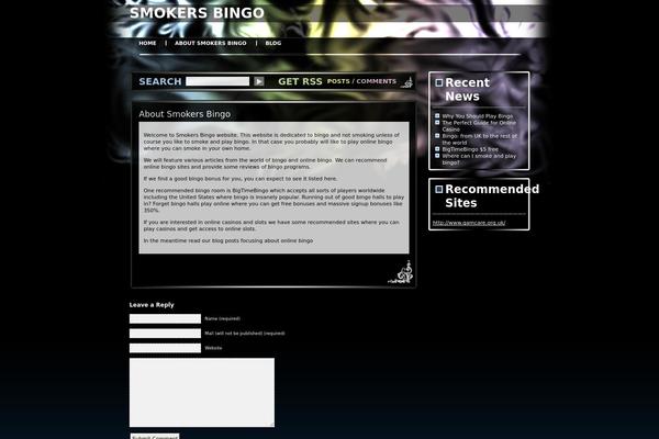 Smoke theme site design template sample