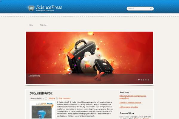 Sciencepress theme site design template sample