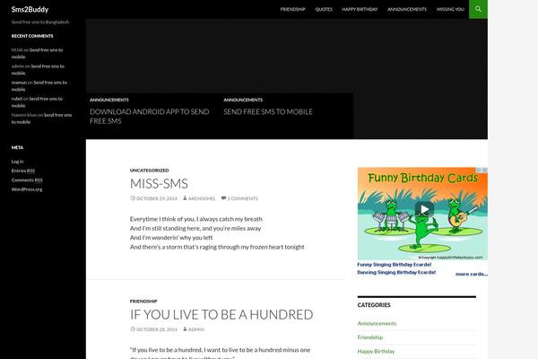 Twenty Fourteen theme site design template sample
