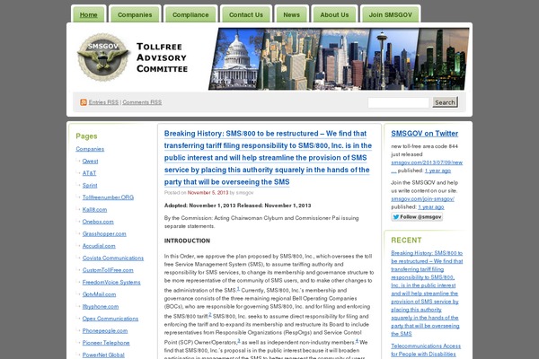 WordPress website example screenshot