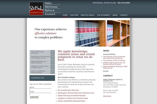 Site using WordPress Content Slide plugin