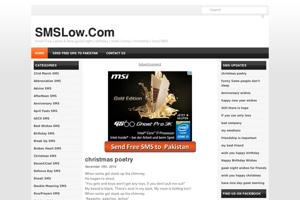 smslow.com site used Techpad