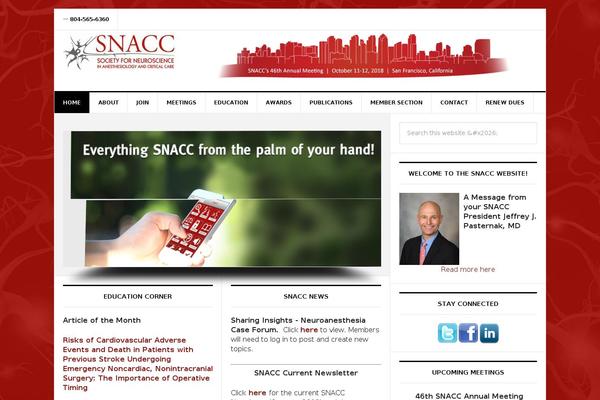 snacc.org site used Magazine Pro