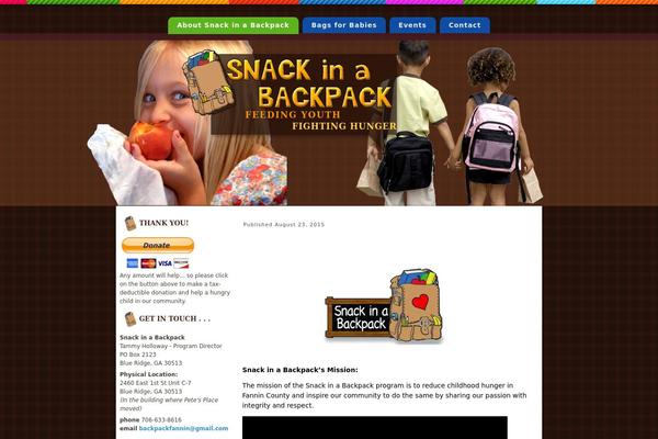snackinabackpack.org site used Backpack