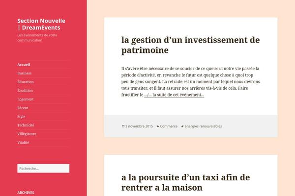 Twenty Fifteen theme site design template sample