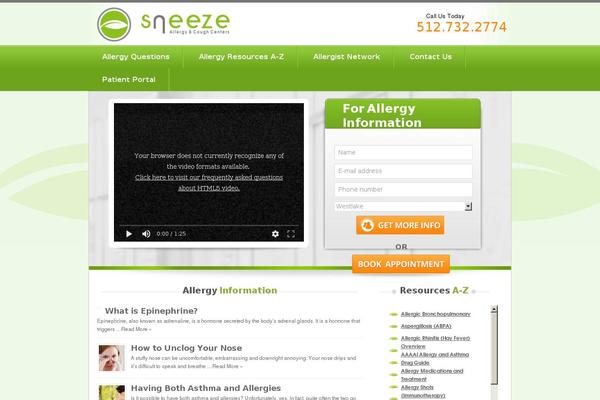 sneeze.com site used Sneeze