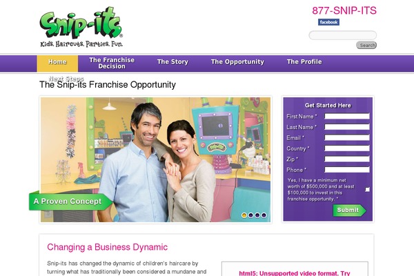snipitsfranchise.com site used Snipits-franchise