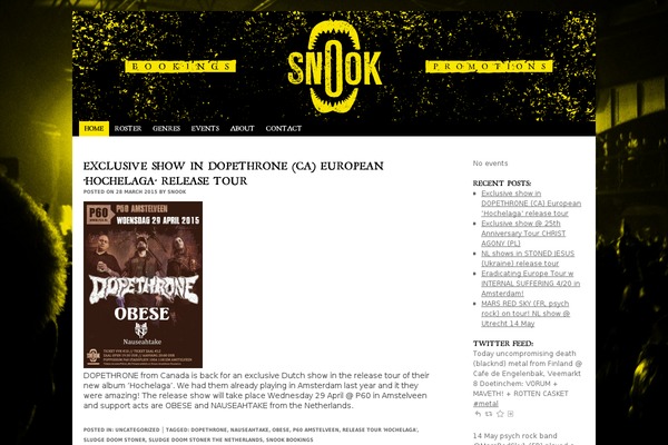 snookbookings.com site used Snook