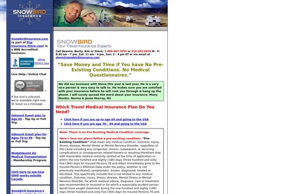 snowbirdinsurance.com site used Sbitheme