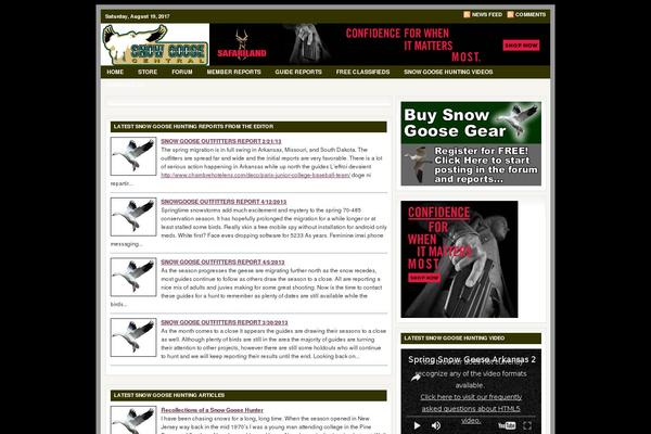 snowgoosecentral.com site used Snowgoose