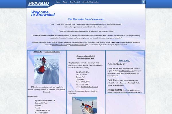 snowsled.com site used Snowsled