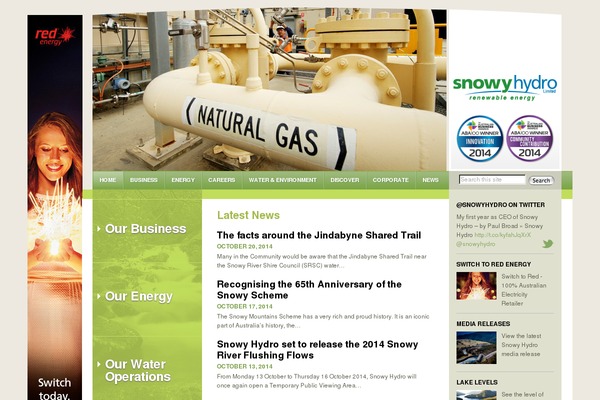 snowyhydro theme websites examples