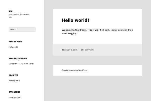 Twenty Fifteen theme site design template sample