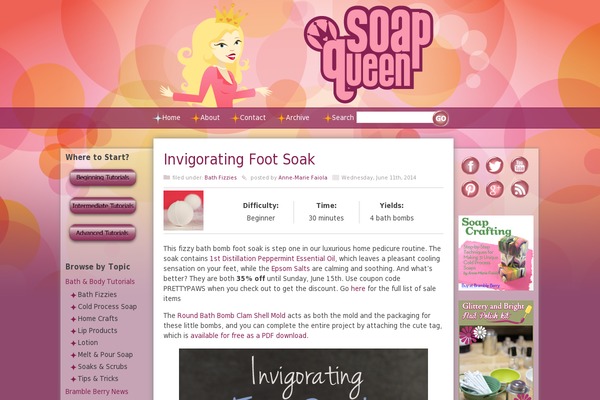 soapqueen.com site used Soap-queen