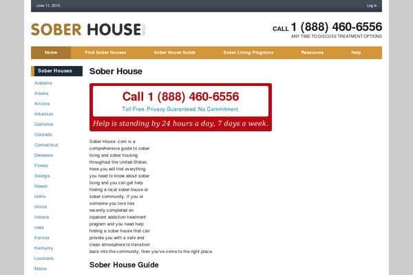 Sober website example screenshot