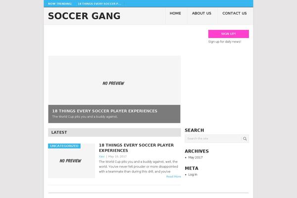 soccergang.com site used Point-child