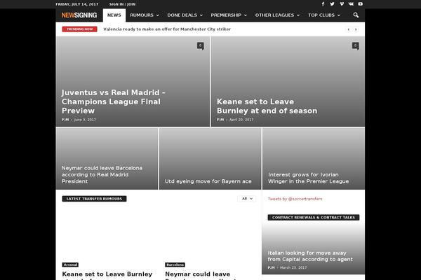 soccertransfers.net site used NewsMag