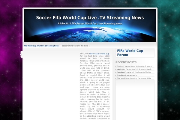 soccerworldcuplive.tv site used Universe
