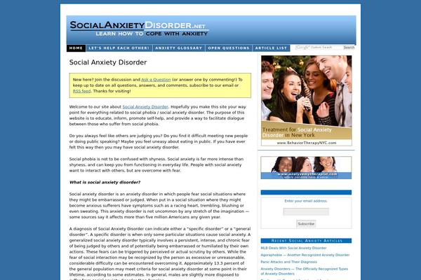 socialanxietydisorder.net site used Newzline