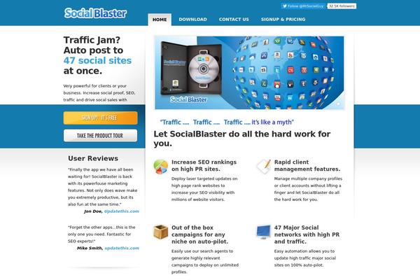 socialblaster.com site used Socialblaster